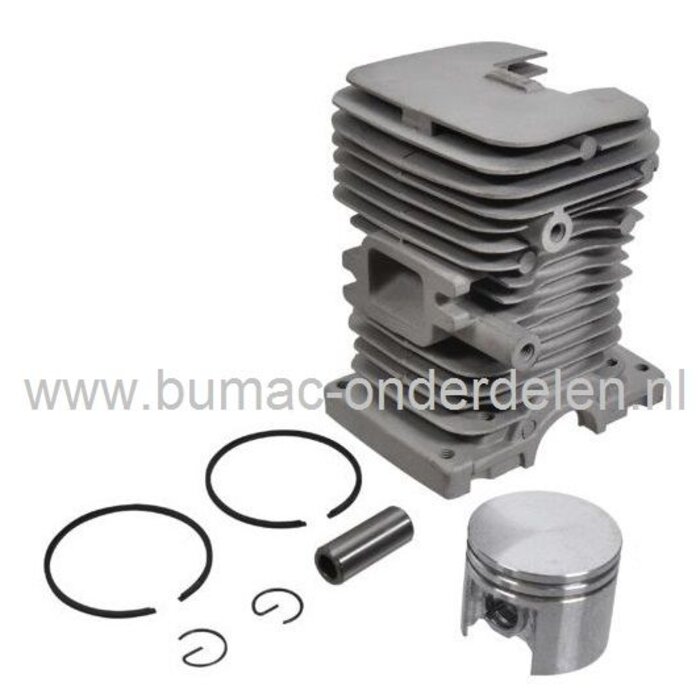 Cilinder met Zuiger voor STIHL 018 - MS180 - MS180C, Kettingzaag - Motorzaag, Ø 38 mm Cylinder met Zuiger en Zuigerveren Compleet