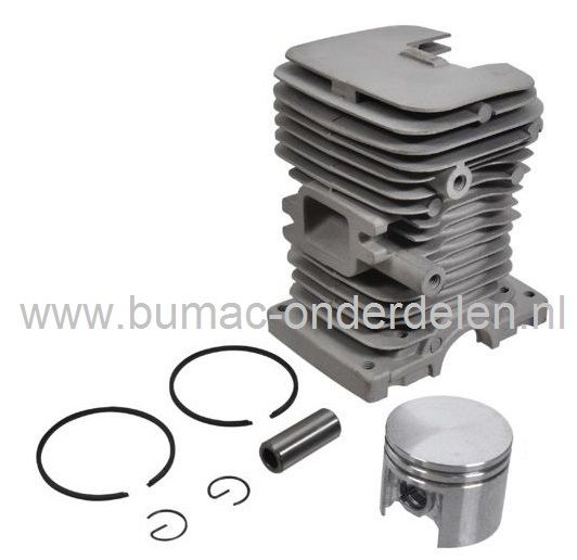 Cilinder met Zuiger voor STIHL 018 - MS180 - MS180C, Kettingzaag - Motorzaag, Ø 38 mm Cylinder met Zuiger en Zuigerveren Compleet
