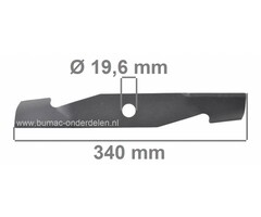 Mes 34 Cm voor ALKO Cirkelmaaiers Comfort 34E, Silver 34 E, 1234P Elektrische Grasmaaiers, Maaimessen ALKO, BRILL, SOLO Elektromaaiers, Grasmaaiermessen, Roterende Maaibladen voor Al-ko Elektrische Grasmachines