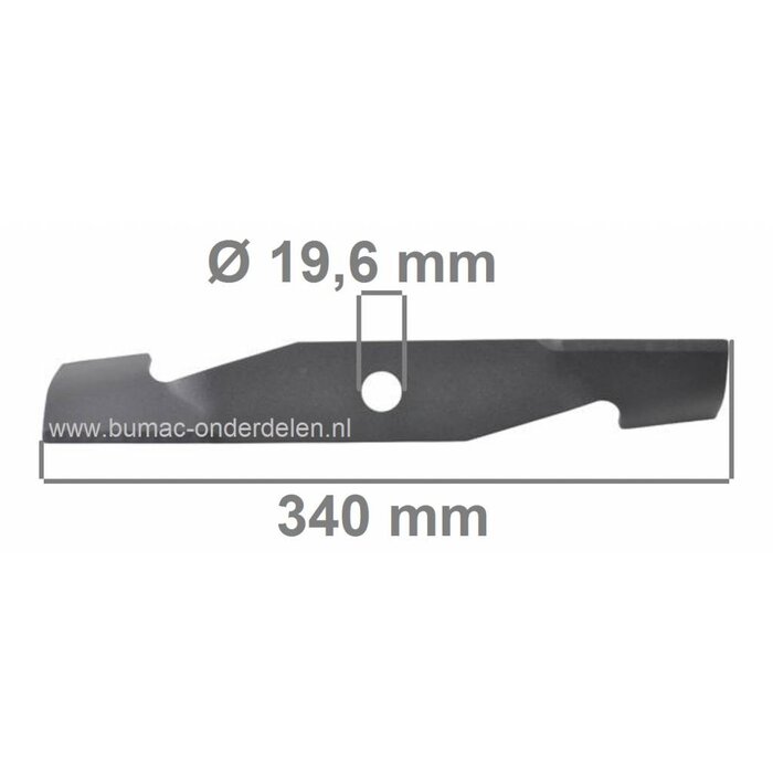 Mes 34 Cm voor ALKO Cirkelmaaiers Comfort 34E, Silver 34 E, 1234P Elektrische Grasmaaiers, Maaimessen ALKO, BRILL, SOLO Elektromaaiers, Grasmaaiermessen, Roterende Maaibladen voor Al-ko Elektrische Grasmachines