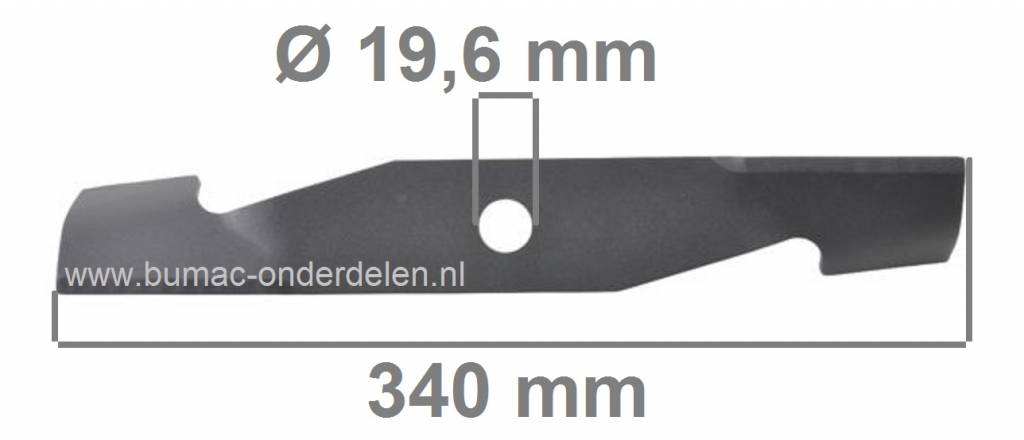 Mes 34 Cm voor ALKO Cirkelmaaiers Comfort 34E, Silver 34 E, 1234P Elektrische Grasmaaiers, Maaimessen ALKO, BRILL, SOLO Elektromaaiers, Grasmaaiermessen, Roterende Maaibladen voor Al-ko Elektrische Grasmachines