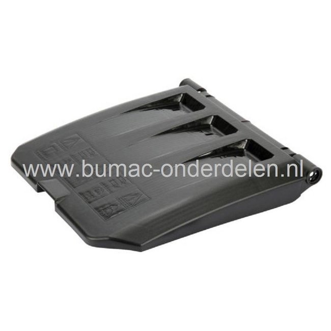 Achterklep voor Alko, Brill Grasmaaiers, Cirkelmaaiers, Loopmaaiers, ALKO - BRILL Achterkleppen 46 Comfort R9005 R4, Powerline 4704VSE, Deflector Achter Klep voor Al-ko Gazonmaaiers