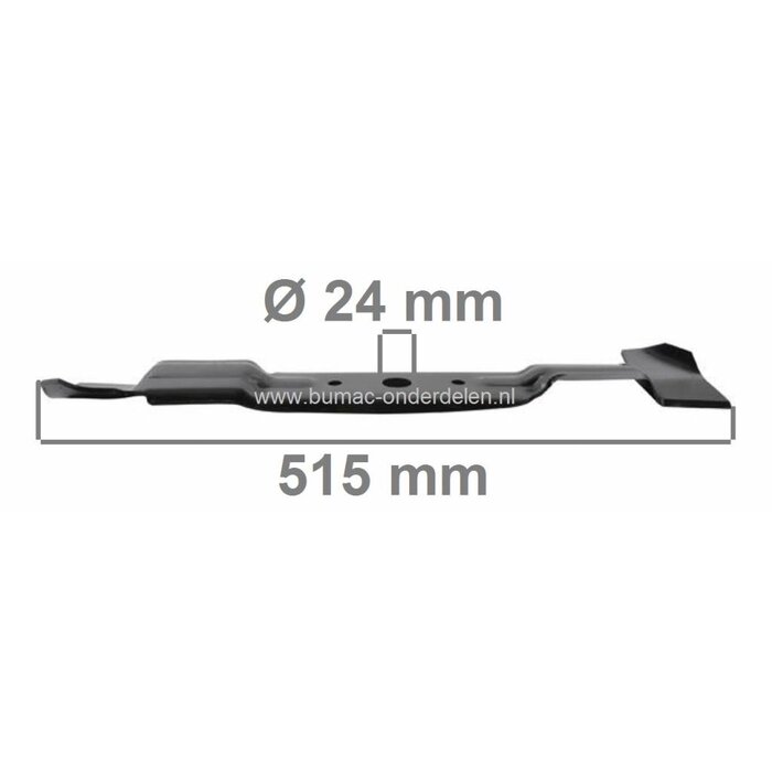 Maaimes 51,5 Cm voor Alko Cirkelmaaiers 530BRV ALU Premium, 5300BRV, 5300BRVC ALU Powerline, Brill Aluline Quatro 53XLRV, 53XLRVC, ALKO, BRILL, SOLO Grasmaaiermessen voor Loopmaaiers, Maaimessen Al-ko - Brill Gazonmaaiers 53 Cm