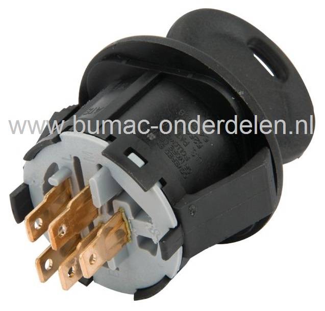 Contactslot met Sleutel voor MTD - WOLF - CUBCADET - YARDMAN - BOLENS Zitmaaiers, Contactsloten, Sleutelcontact, Schakelaar, Kontaktsloten voor Zitmaaiers, Frontmaaiers, Tuintrekkers, Mtd, Cubcadet, Wolf, White, Etesia, Bolens, Yardman