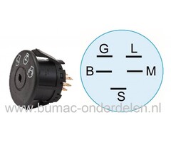 Contactslot met Sleutel voor MTD - WOLF - CUBCADET - YARDMAN - BOLENS Zitmaaiers, Contactsloten, Sleutelcontact, Schakelaar, Kontaktsloten voor Zitmaaiers, Frontmaaiers, Tuintrekkers, Mtd, Cubcadet, Wolf, White, Etesia, Bolens, Yardman