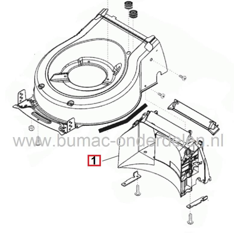Achterdeel Alko, Brill Grasmaaiers, Kunststof Frame Achterkant voor Al-ko, Brill, Solo Loopmaaiers, Kunststof Achter Gedeelte voor ALKO, BRILL Classic, Premium, Easy-Mow, Comfort, Powerline, Classic, Steelline Cirkelmaaiers, Gazonmaaiers, Grasmachines