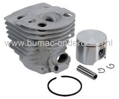 Cilinderset voor Husqvarna 51, 51EPA, 55, 55 Rancher EPA Kettingzaag - Motorzaag, Cilinder met Zuiger en Veren Compleet, Jonsered, Partner, Mc Culloch, onderdelen