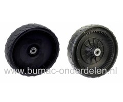 Wiel Ø 220 mm voor Alko Classic 460BRE, Powerline 4200BR, Powerline 4600BR Bio, Silver 460BR BIO, Silver Comfort 51BR, Silver Premium 430BR Motormaaiers, Benzinemaaiers, Kunststof Wiel met Getande Binnenring voor Aandrijving en Stalen Lager voor Al-