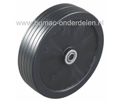 Wiel 200 mm met Stalen Lager voor ALKO, BRILL, SOLO Grasmachines Kunststof Grasmaaierwielen AL-KO Concord 4700BRA, Easy-Mow 4800B Pro, Austria 47E, Classic 52BRE, Uniropa 52BR, Powerline Vario 4700BR, Powerline 5200BRA, 5200BRPERF, Loopwielen Grasmaaier