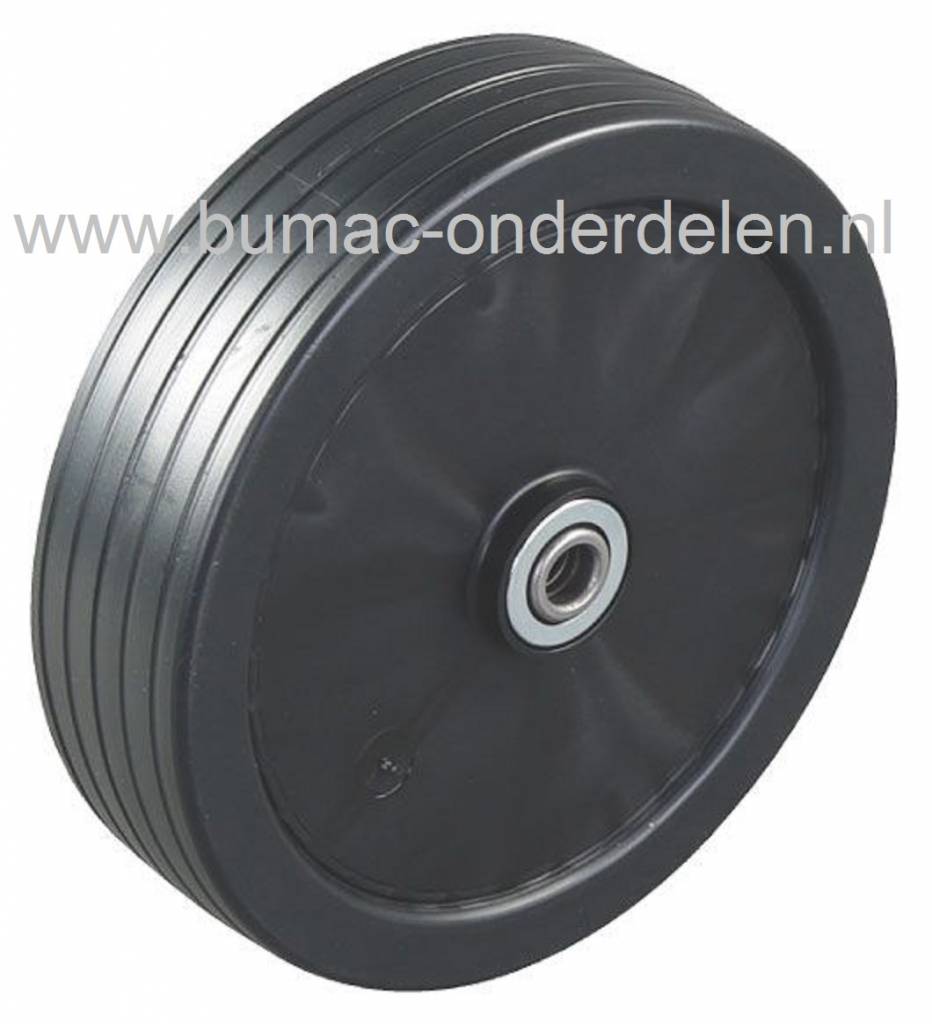 Wiel 200 mm met Stalen Lager voor ALKO - BRILL - SOLO Grasmachines Kunststof Grasmaaierwielen AL-KO Concord 4700BRA, Easy-Mow 4800B Pro, Austria 47E, Classic 52BRE, Uniropa 52BR, Powerline Vario 4700BR, Powerline 5200BRA, 5200BRPERF, Loopwielen Grasmaaier