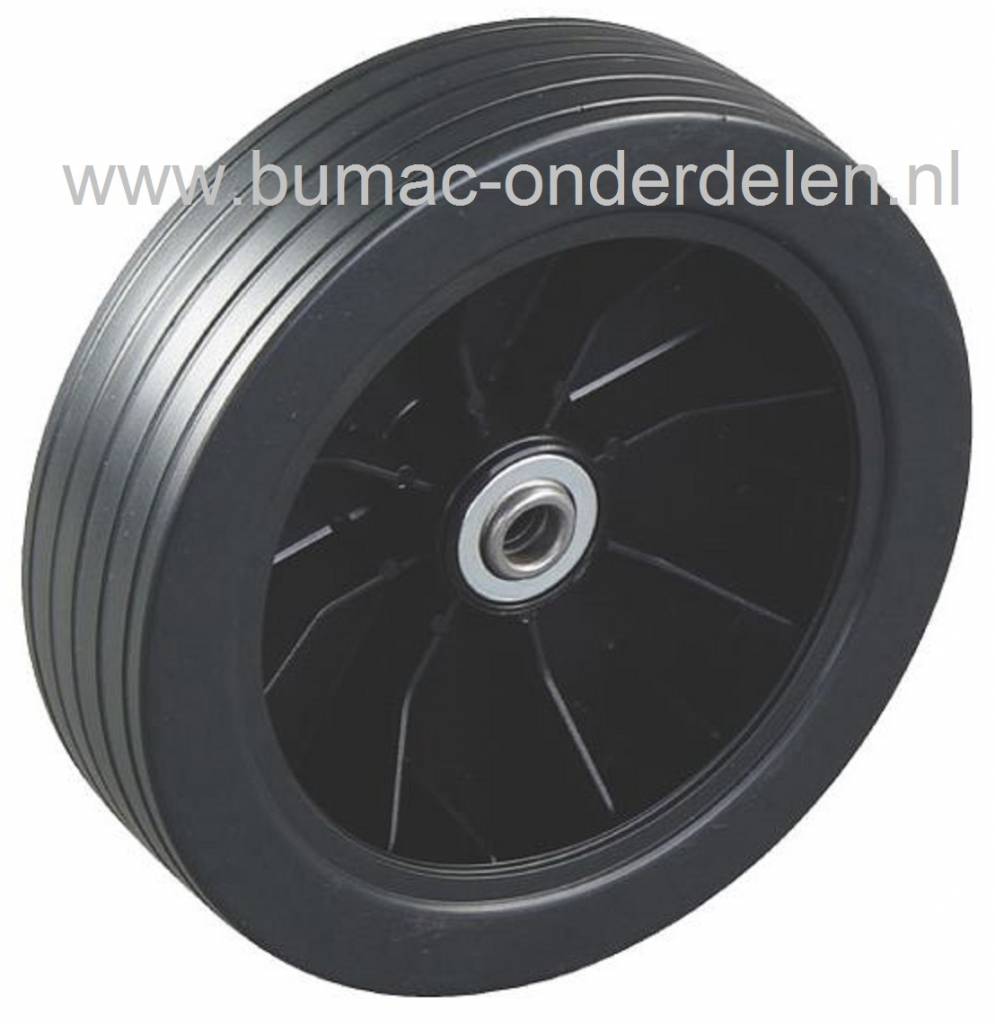 Wiel 200 mm met Stalen Lager voor ALKO - BRILL - SOLO Grasmachines Kunststof Grasmaaierwielen AL-KO Concord 4700BRA, Easy-Mow 4800B Pro, Austria 47E, Classic 52BRE, Uniropa 52BR, Powerline Vario 4700BR, Powerline 5200BRA, 5200BRPERF, Loopwielen Grasmaaier