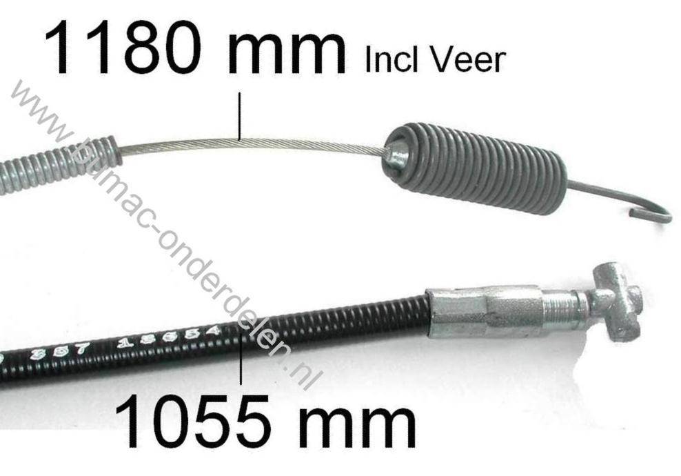 AYP - Husqvarna - Jonsered - Partner - Mc Culloch - Flymo - Gardena - Wizard - Lazer, Koppelingskabel met Compensatieveer voor Tuinfrees, 3066, 3066J.