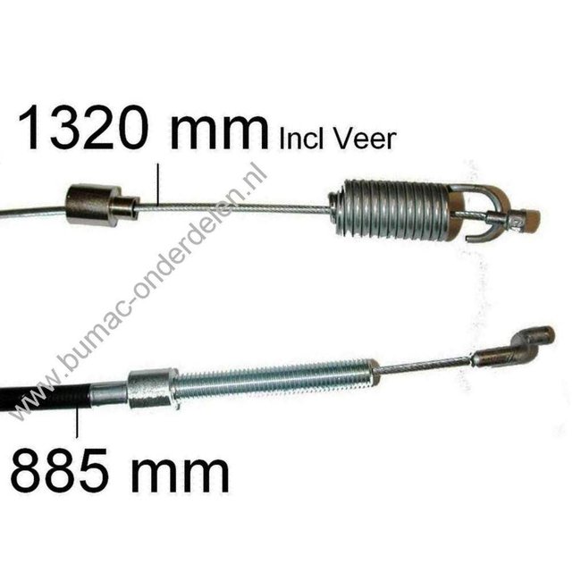 Koppelingskabel voor Castelgarden T484TR en T484TRE Grasmaaiers, Stiga - Mountfield - Dino - Alpina, Benzinemaaiers, Cirkelmaaiers, Gazonmaaiers, Loopmaaiers, Castel Garden, Aandrijfkabel, onderdeel