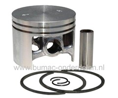 Zuiger Ø 46 mm voor Stihl 034 en MS340 Kettingzaag, Motorzaag Zuiger Compleet met Zuigerveren, Pistonpen en Borgclips Zuigerset voor Stihl 034, 034AV, 034AVE, 034AVES, 034Super en MS340 Kettingzagen, Motorzagen onderdeel