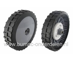 Wiel 220 mm voor Alko, Brill, Solo, Yamaha Aangedreven Grasmaaiers, Grasmaaierwiel Compleet met Lager, Tandwiel voor AL-KO 5200BRC, Easy-Mow 5300 PRO, Premium 52, Premium Bio 52 BRC maaiers met Aandrijving, Loopwiel Gazonmaaier, onderdeel