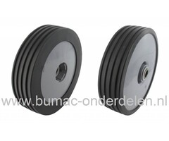 Wiel 180 mm voor Alko, Brill, Solo, Yamaha Loopmaaiers, Grasmaaierwiel met Stalen Lager en Wieldop, ALKO Powerline 4800BR XXL, 5200BRC XXL, Loopwielen voor Gazonmaaiers, Grasmachines van Al-ko, Wielen ALKO - BRILL - SOLO - YAMAHA