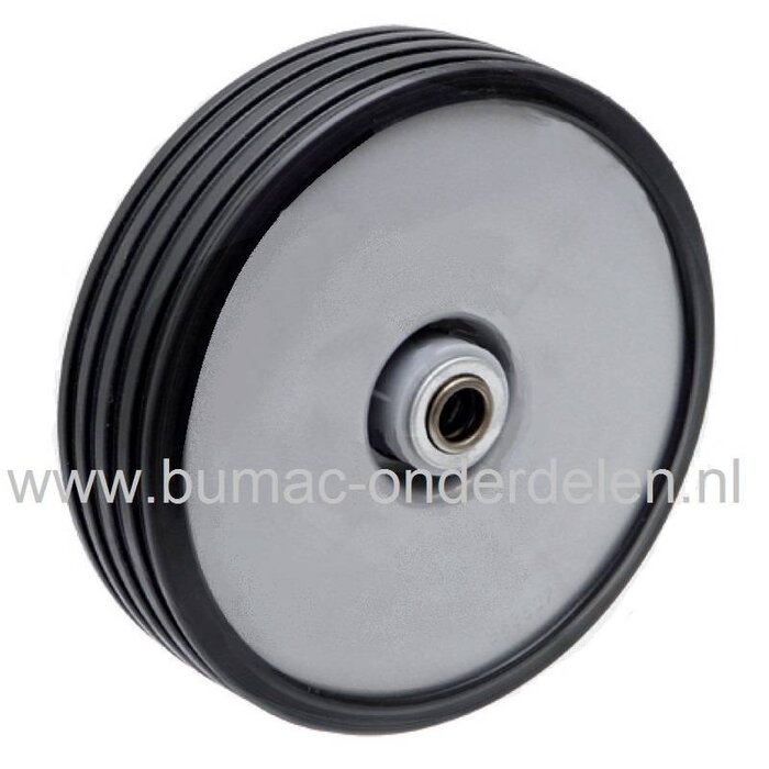 Wiel 180 mm voor Alko, Brill, Solo, Yamaha Loopmaaiers, Grasmaaierwiel met Stalen Lager en Wieldop, ALKO Powerline 4800BR XXL, 5200BRC XXL, Loopwielen voor Gazonmaaiers, Grasmachines van Al-ko, Wielen ALKO - BRILL - SOLO - YAMAHA