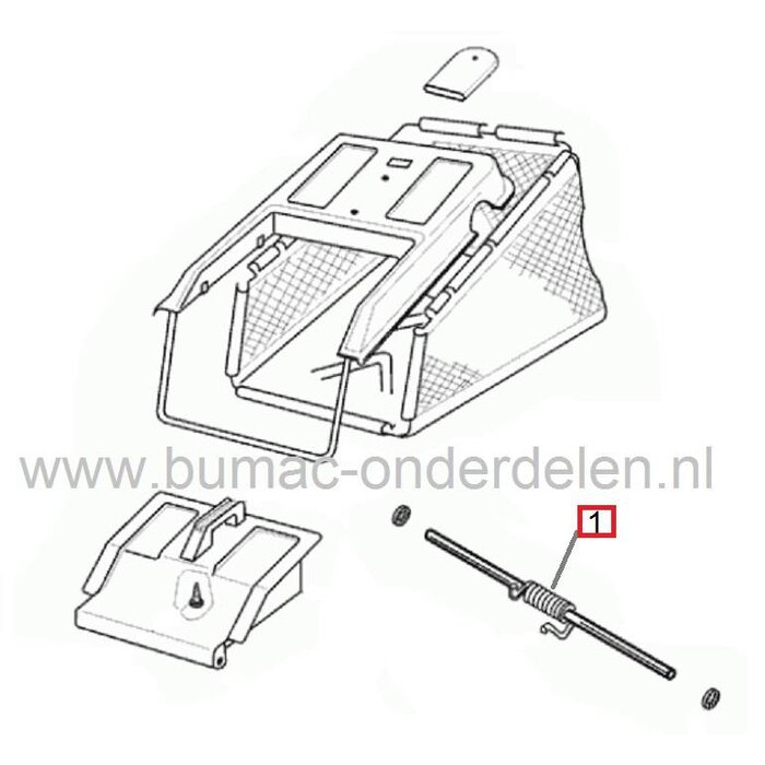 Klepveer voor Alko, Brill, Solo Grasmaaiers 4700BRA, 47BSR OHC Basic, Easy-Mow 4600HP, Euro Line 4700BR, 4700H, Mr. Gardener 4042P, 4047P2, 4047T, Valgarden Cross 482AB5, Veer voor Achterkep AL-KO Gazonmaaiers, Loopmaaiers, Cirkelmaaiers, Klepveren