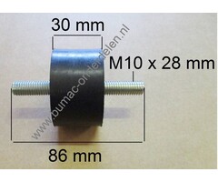 Trillingsdemper, Ophangrubber Universeel voor Trilplaat, Tuinfrees, Grasmaaier, Aggregaat, Waterpomp, Houtversnipperaar, Generator, Hakfrees, Tweewieler Trildemper