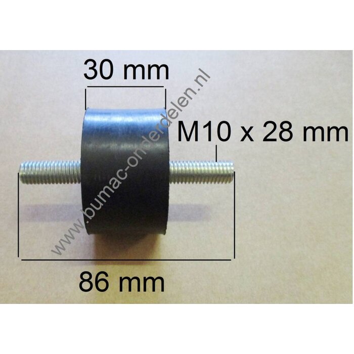 Trillingsdemper, Ophangrubber Universeel voor Trilplaat, Tuinfrees, Grasmaaier, Aggregaat, Waterpomp, Houtversnipperaar, Generator, Hakfrees, Tweewieler Trildemper