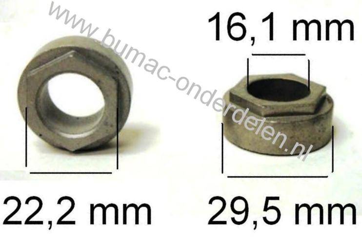 Stuurbus - Lagerbus met Zeskant voor MTD, Wolf, Bolens, Cub Cadet, Yardman, White Zitmaaier, Tuintrekker GLX92RH, 155/92, GLX105, GLX105RA, GLX105RH, GLX105RHL-K, ELX107, SLX107RH, LTX1055