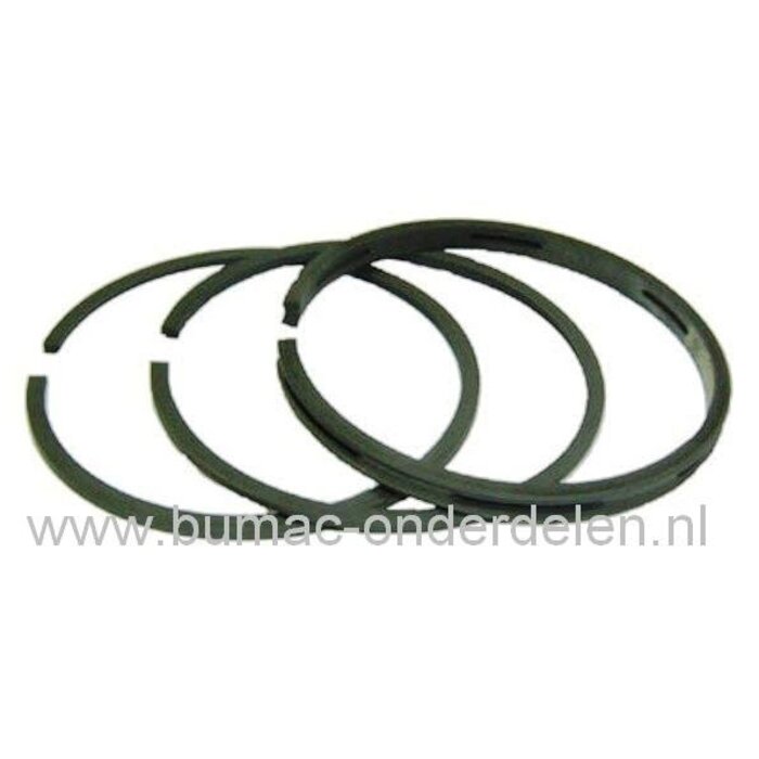 Set Zuigerveren Ø 65,1 mm voor B&S Motor van 2 T/m 5 Pk met een Zuiger van Ø 65,1 mm en een Horizontale of Verticale Krukas Briggs and Stratton Zuigerveren Set - Revisieset voor Motoren op Grasmaaier, Waterpomp, Aggrgegaat, Kooimaaier, Verticuteermachine,