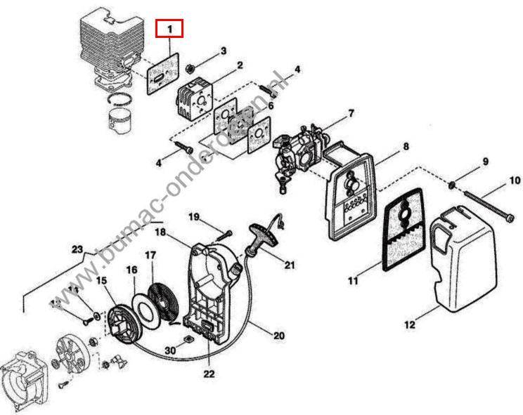 Inlaatpakking tussen Spruitstuk en Cilinder voor Stiga, Castelgarden, Alpina en Mountfield Bosmaaier, Inlaat Dichting voor Stiga SB 39 en SB 40, Alpina Star 36 en Star 41, Castelgarden XB 36 en XB 41 Bosmaaiers, Trimmers, Bermmaaier, Motorzeis
