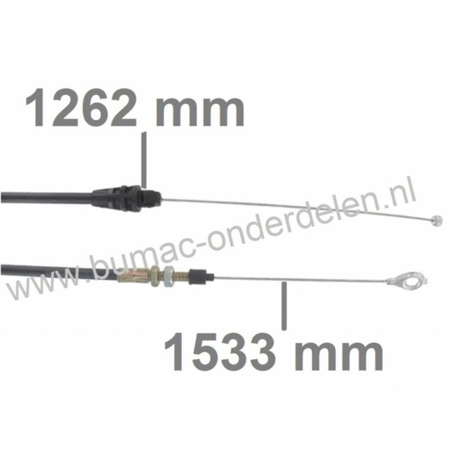 Koppelingskabel HONDA Benzinegrasmaaiers, Motormaaiers HRD536K1, HRD536K2, HRD536K3, HRD536K4, HRD536CK1, HRD536C2, HRD536C3, Honda Meskoppelingskabels voor Grasmachines, Loopmaaiers HRD 536 K1, K2, K3, K4, CK1, C2, C3, HONDA Bedieningskabels