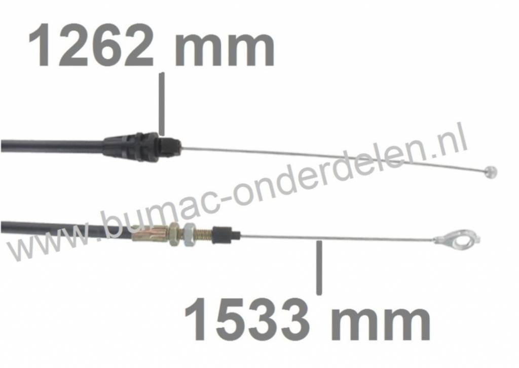 Koppelingskabel voor Honda benzinegrasmaaiers, Motormaaiers HRD536K1, HRD536K2, HRD536K3, HRD536K4, HRD536CK1, HRD536C2, HRD536C3, Honda Meskoppelingskabels voor Grasmachines, Loopmaaiers HRD 536 K1, K2, K3, K4, CK1, C2, C3, HONDA Bedieningskabels, onderd