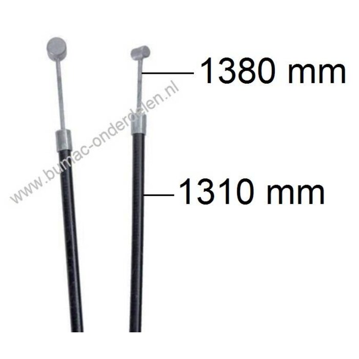 Aandrijfkabel voor Sabo Grasmaaier, Koppelingskabel komt ondere andere voor op Grasmaaier Modellen 43-2A, 43-4A, 43-4A OHC, 43-4EA, 43-40A, 43-A Economy, 43-A Special, 43-Corona OHV EA, 43-OHC A, 43-OHV A, 43-OHV Vario, 47-2A, 47-4A, 47-4BC A, 47-4EA