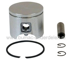 Zuiger Ø 46 mm voor HUSQVARNA 51, 55 en 55EPA Kettingzaag, Husqvarna - Partner - Jonsered - Mc Culloch, Zuigers Compleet met Zuigerveren en Pistonpen voor Motorzagen - Kettingzagen