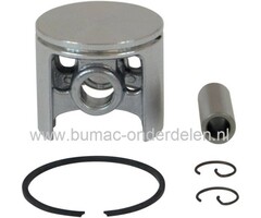 Zuiger Ø 45 mm voor Husqvarna 154, 254 en 254XP Kettingzaag, Motorzaag Zuiger Compleet met Zuigerveren, Pistonpen en Borgclips, Zuigerset voor Husqvarna, Jonsered en Partner Kettingzagen