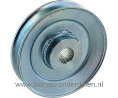 Poelie voor Tuff Torq Aandrijfbak K46 op Zitmaaier, Tuintrekker van onder andere Cub Cadet en Etesia Bahia Zitmaaiers, Pouly op Hydrostaat bij Etesia Bahia Model model MBHE2 / MHHE2