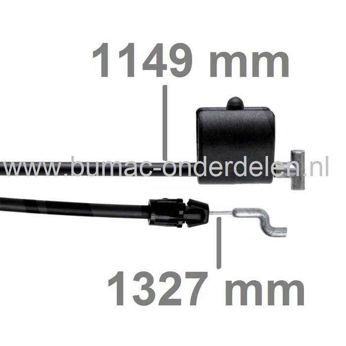 Motorremkabel Murray 20" - 22" Grasmaaiers, MURRAY, NOMA Bedieningskabels Motorstopkabels voor Gazonmaaiers, Cikelmaaiers met 20 en 22 Inch Maaibreedte, Motorremkabels voor Murray en Noma Motormaaiers, Grasmachines