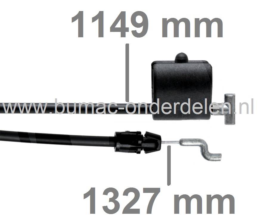 Motorremkabel Murray 20" - 22" Grasmaaiers, MURRAY, NOMA Bedieningskabels Motorstopkabels voor Gazonmaaiers, Cikelmaaiers met 20 en 22 Inch Maaibreedte, Motorremkabels voor Murray en Noma Motormaaiers, Grasmachines