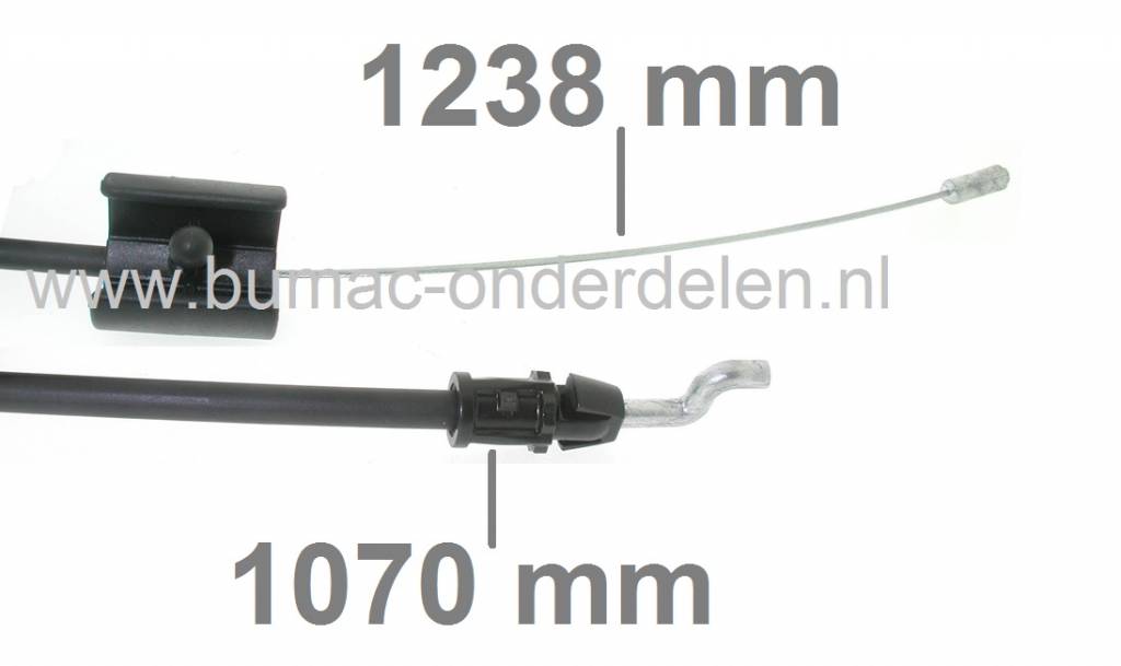 Murray, Noma Motorremkabel voor 20 Inch Grasmaaiers met Opvang, Achteruitworp, Motorstopkabels MURRAY, NOMA Cirkelmaaiers, Bedieningskabels Motorrem 20" Gazonmaaiers