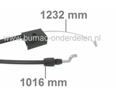 Kabel Motorrem MURRAY, NOMA 22 Inch Gazonmaaiers, Loopmaaiers, Murray, Noma Motorstopkabels voor Grasmaaiers met 22", 56 Cm Maaibreedte, Bedieningskabels, Motorremkabels Cirkelmaaiers