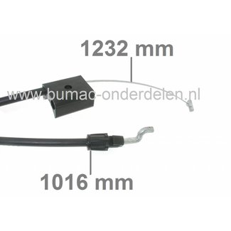 Kabel Motorrem MURRAY, NOMA 22 Inch Gazonmaaiers, Loopmaaiers, Murray, Noma Motorstopkabels voor Grasmaaiers met 22", 56 Cm Maaibreedte, Bedieningskabels, Motorremkabels Cirkelmaaiers