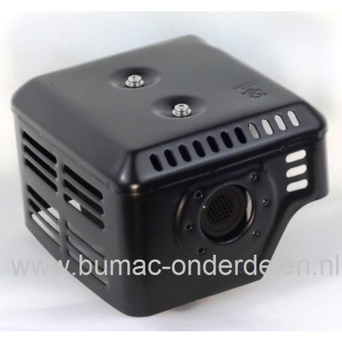 Uitlaat voor Honda GX240 en GX270 Motor op Trilplaat, Generator, Waterpomp, Kooimaaier, Tuinfrees, Aggregaat, Hakfrees, Hoogwerker, Cart, Skelter, Verticuteermachine Demper, Knalpot GX 240, GX 270, onderdeel