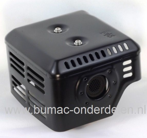 Uitlaat voor Honda GX240 en GX270 Motor op Trilplaat, Generator, Waterpomp, Kooimaaier, Tuinfrees, Aggregaat, Hakfrees, Hoogwerker, Cart, Skelter, Verticuteermachine Demper, Knalpot GX 240, GX 270, onderdeel