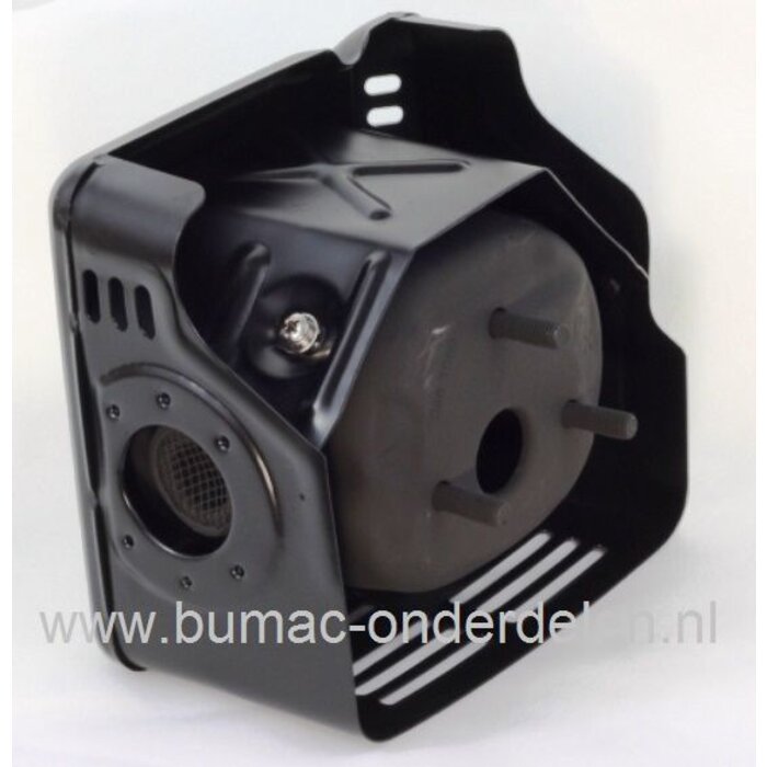 Uitlaat voor Honda GX240 en GX270 Motor op Trilplaat, Generator, Waterpomp, Kooimaaier, Tuinfrees, Aggregaat, Hakfrees, Hoogwerker, Cart, Skelter, Verticuteermachine Demper, Knalpot GX 240, GX 270, onderdeel