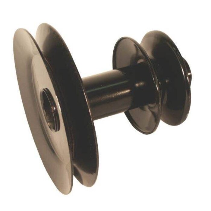 Motorpoelie op Krukas voor Aandrijving van het Maaidek en versnellingsbak - Hydrostaat van MTD - Wolf - Yard Man - Cub Cadet - Bolens en White , Zitmaaier, Frontmaaier, Mtd 11/30 - 125/102 - 13/102- N602 - 11-30 - 125-102 - 13-102 - N 602 - 16/107