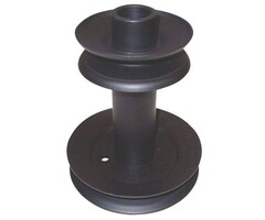 Motorpoelie op Krukas voor Aandrijving van de Maaidek en versnellingsbak - Hydrostaat van MTD - Wolf - Yard Man - Cub Cadet - Bolens en White , Zitmaaier, Frontmaaier