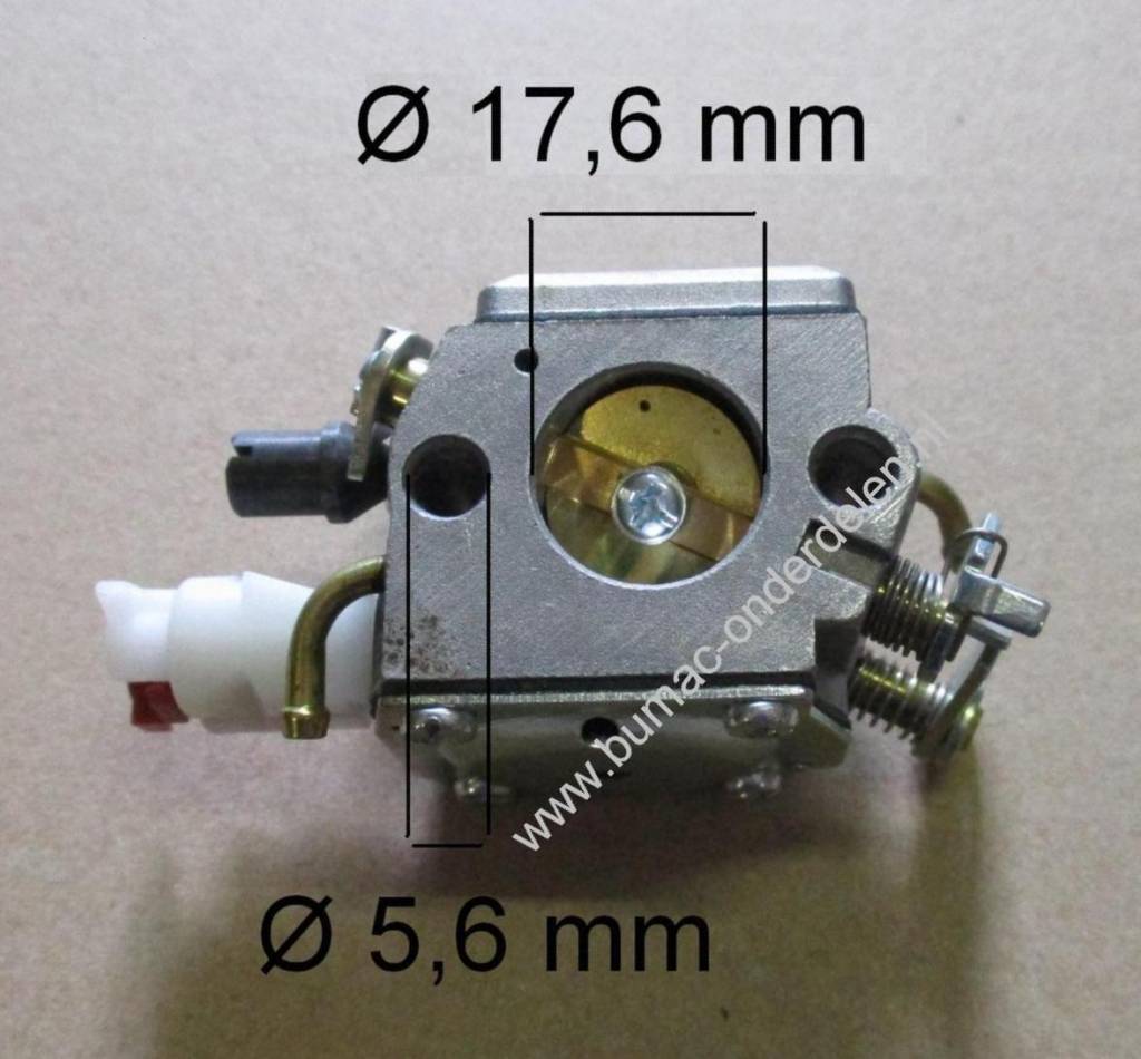 Carburateur voor HUSQVARNA 340 - 345 - 346XP - 350 - 351, JONSERED 2141 - 2145 - 2149 - 2150 - 2152 Kettingzaag - Motorzaag, Membraancarburatoren, Membraan Carburateurs voor Husqvarna, Jonsered, Partner, McCulloch Kettingzagen, Motorzagen, Vergassers Zama