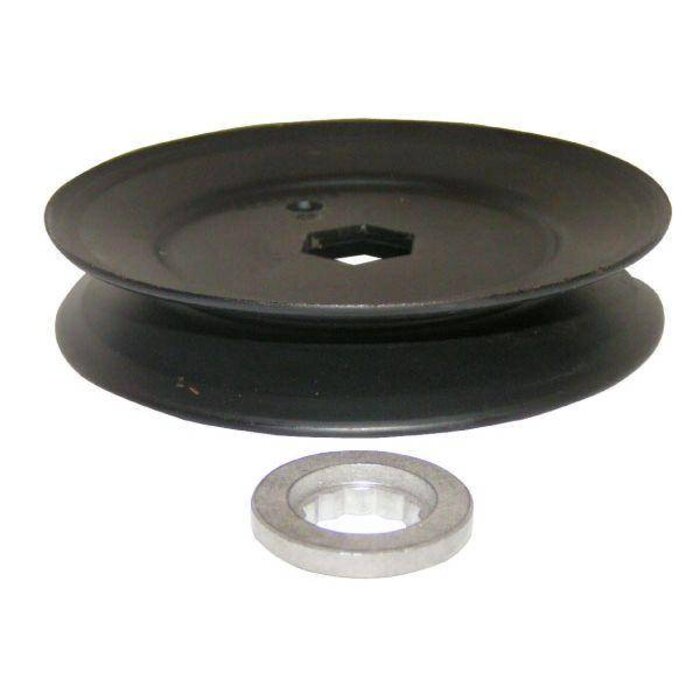 V snaar poelie - Riemschijf voor Maaidek van MTD, Wolf, Cubcadet, Yardman, White, Bolens, Aandrijfpoelie Zitmaaiers, Pouly voor Aandrijving Maaidek, MTD G187