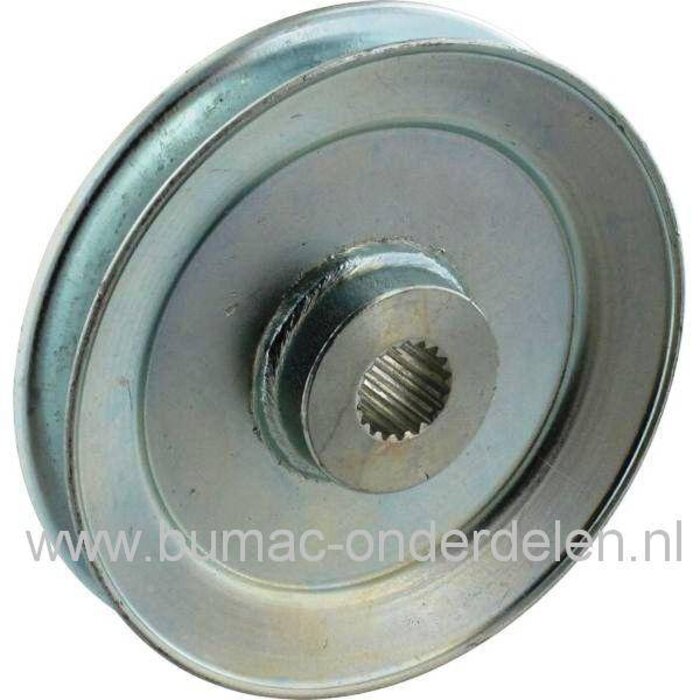 Poelie op Aandrijfbak voor Stiga, Dolmar, Castelgarden, Mountfield, Alpina Zitmaaier, Tuintrekker, Frontmaaier, Aandrijfpoelie op Tuff Torq of Kanzaki Aandrijfbak, Hydrostaat Poelie C op Bak 1A646025770, 1A6460-25770, K46