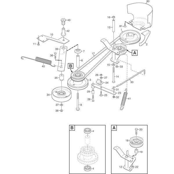 Onderste Motorpoelie voor Stiga Villa - Primo Frontmaaiers voor Aandrijving van de Versnellingsbak of Hydrostaat