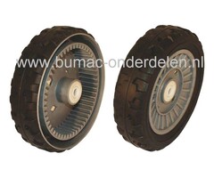 Wiel met Lager 190 mm voor Castelgarden - Stiga - Alpina - Mountfield Cirkelmaaiers, GGP Wielen met Lagerset voor Grasmaaiers Multiclip 46S, Tornado