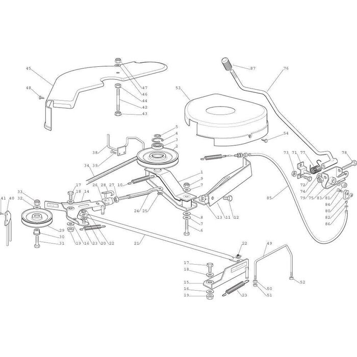 CastelGarden kabel voor inschakeling Maaimessen bij de Junior 92 - J92 Zitmaaiers, HF2315