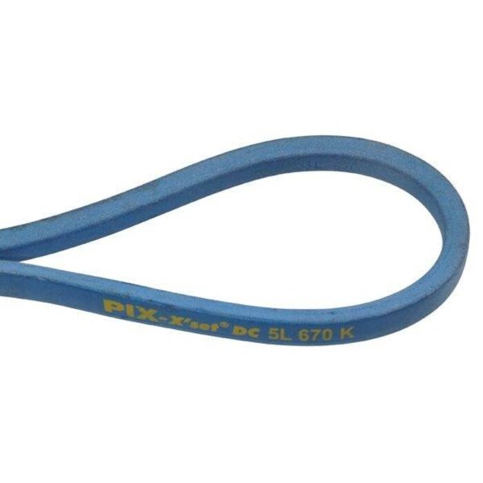 V snaar Rijaandrijving Modellen 110 - 112 - 208 - 210 - 212 - 216, met een 39 en 47 Inch (100 en 120 cm) Maaidek, John Deere Zitmaaiers, M44121, F013533, 5/8x67, Lb67, Bolens 2133 Zitmaaier onderdeel